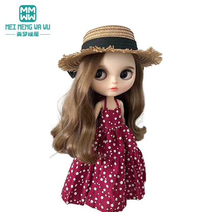 Doll Clothes Set — Fashion Polka Dot Shirts, Sundresses & Sweatshirts for Blythe, Azone, OB22, OB24 Doll Accessories
