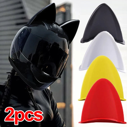 Cute 3D Cat Ears Helmet Decoration - Universal Motorcycle/Electric Car Styling Stickers - Cycling Helmet Decor Accessories