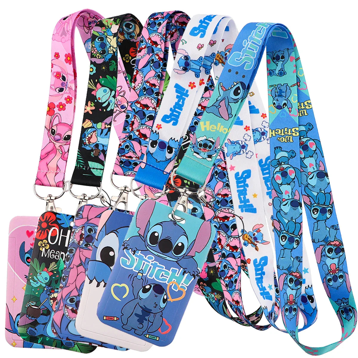 Stitch Cute Cartoon Lanyard – Keychain, ID & Credit Card Holder, Mobile Phone Charm Neck Strap Gift