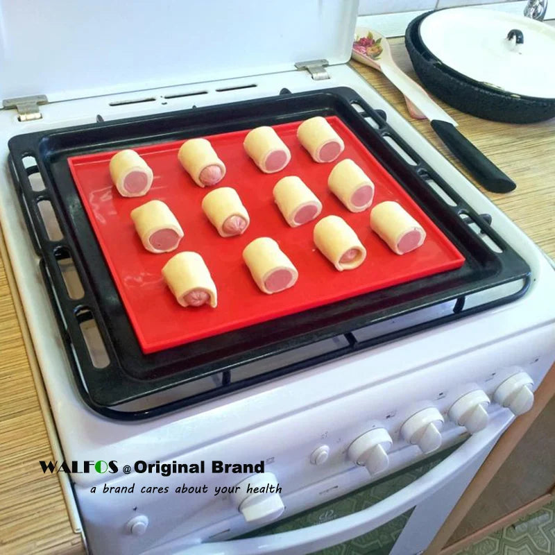 Walfos Food-Grade Silicone Baking Mat – Non-Stick DIY Cake Pad & Oven Liner for Swiss Roll & Bakeware Use