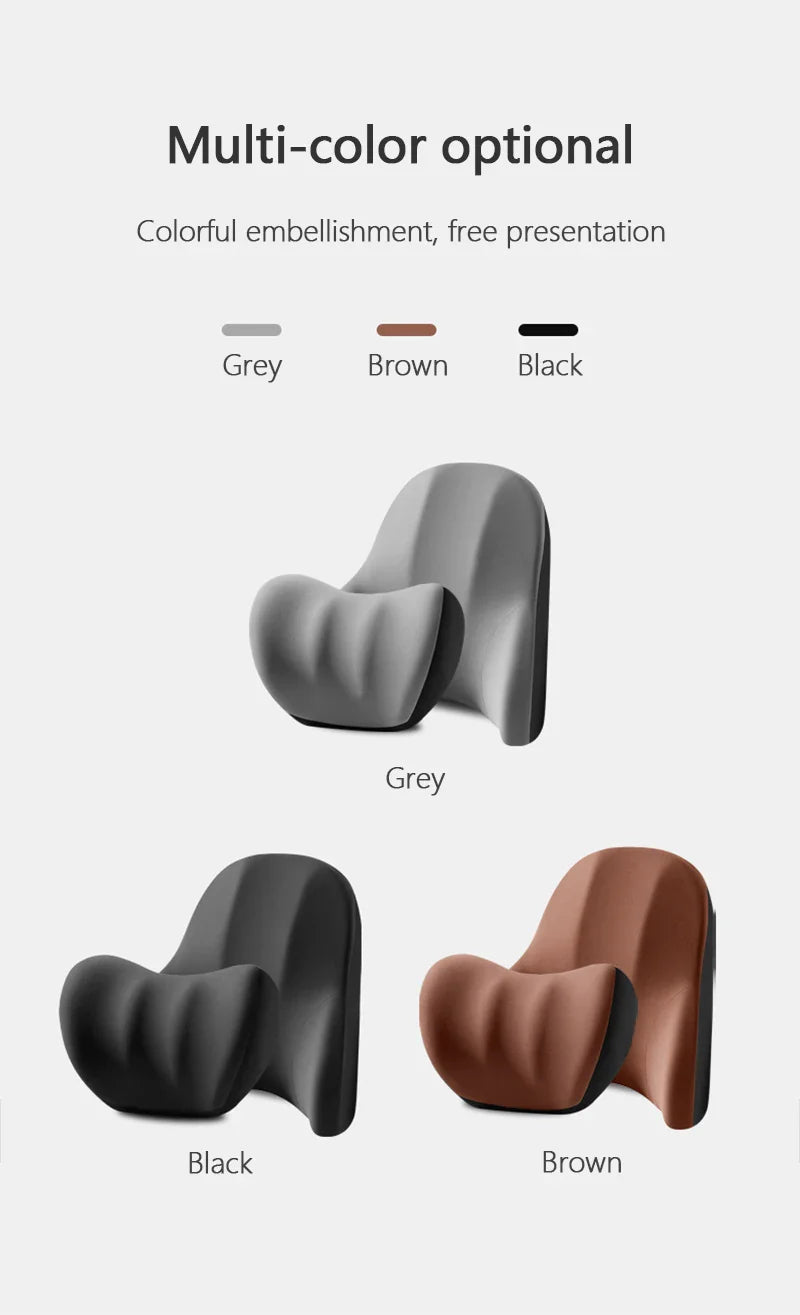 Electric Car Lumbar & Neck Massage Pillow | Single Headrest Vibration Cushion for Seat Support