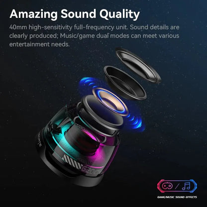 Edifier HECATE G200 Portable Bluetooth Speaker – RGB Lighting, BT5.3 Mini Sound Box with 7-Hour Playback & Phone Holder