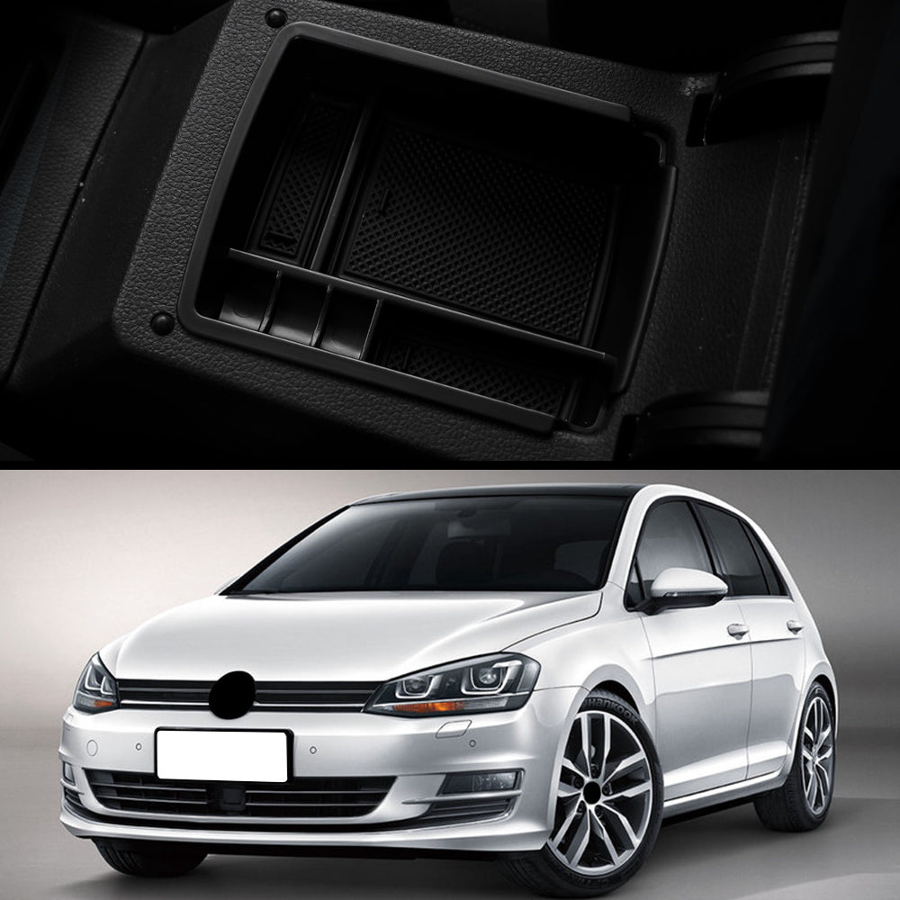 Car Central Armrest Storage Box – Tray Holder for Volkswagen VW Golf 7 Mk7 VII 5G GTI R (2013-2019), Organizer Accessories