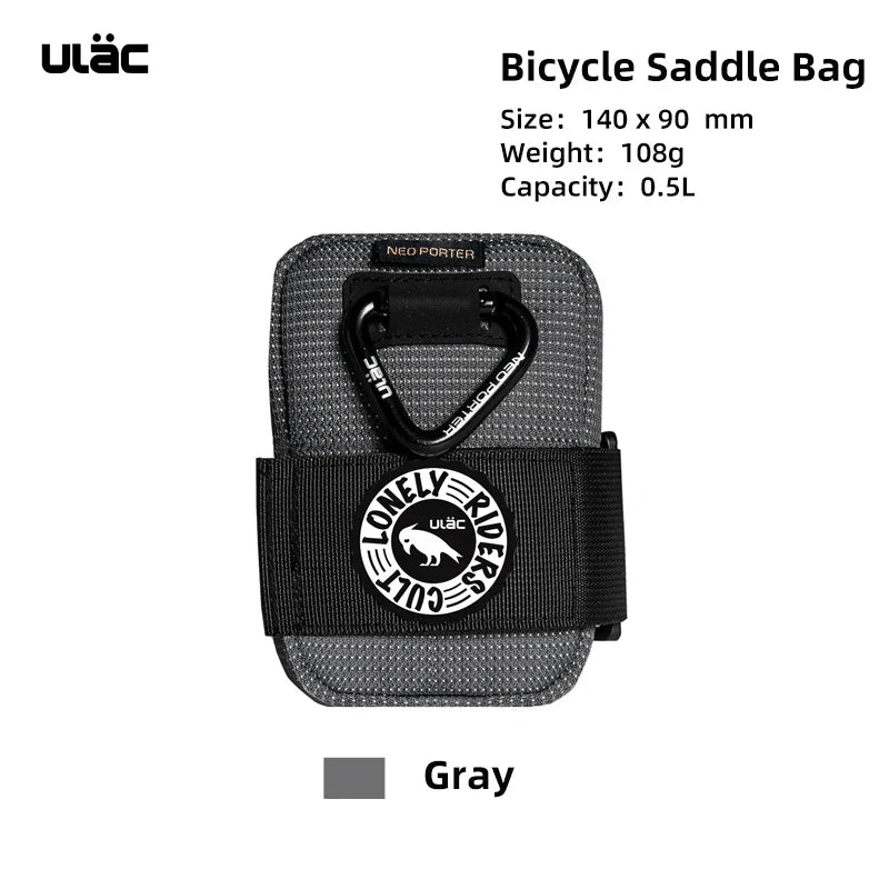 ULAC 0.5L Waterproof Bicycle Saddle Bag — Mini Shockproof MTB Seatpost Rear Pack Tail Pouch