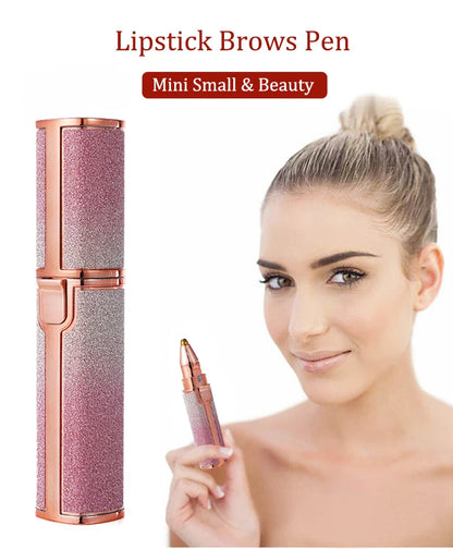 2-in-1 Rechargeable Electric Epilator & Eyebrow Trimmer – Mini Painless Hair Removal Razor for Body, Face & Lips