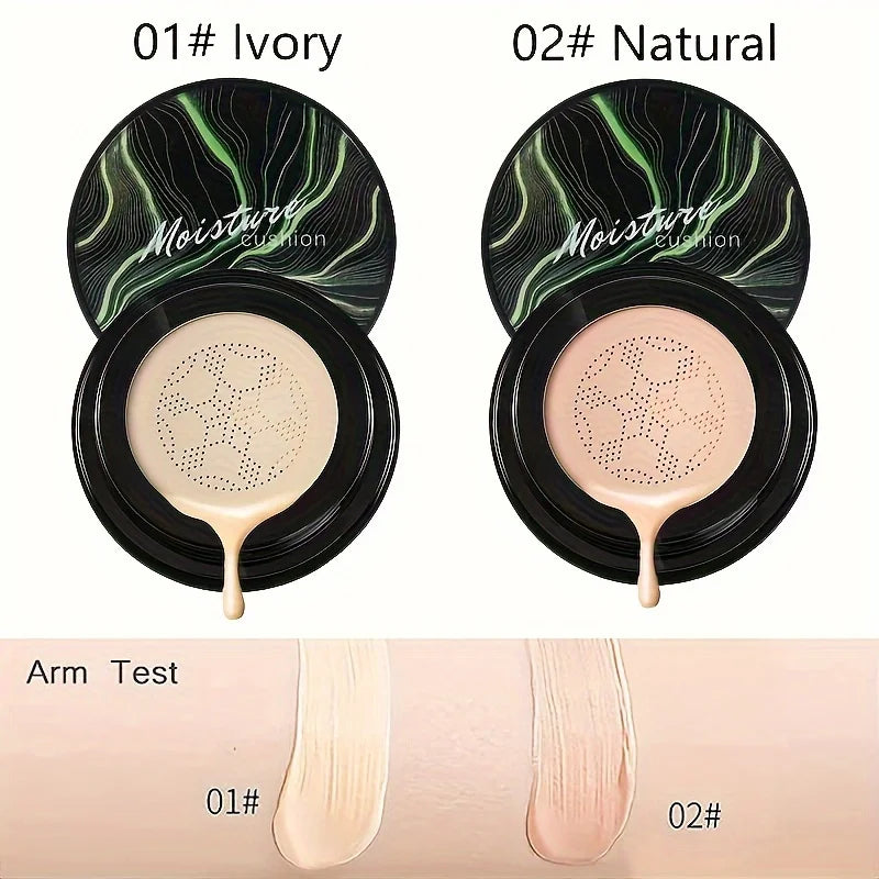 Mushroom Head Air Cushion CC Cream – Moisturizing, Waterproof Foundation & Concealer for Long-Lasting Nude Makeup
