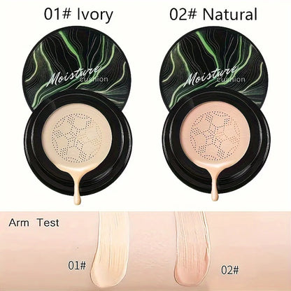 Mushroom Head Air Cushion CC Cream – Moisturizing, Waterproof Foundation & Concealer for Long-Lasting Nude Makeup