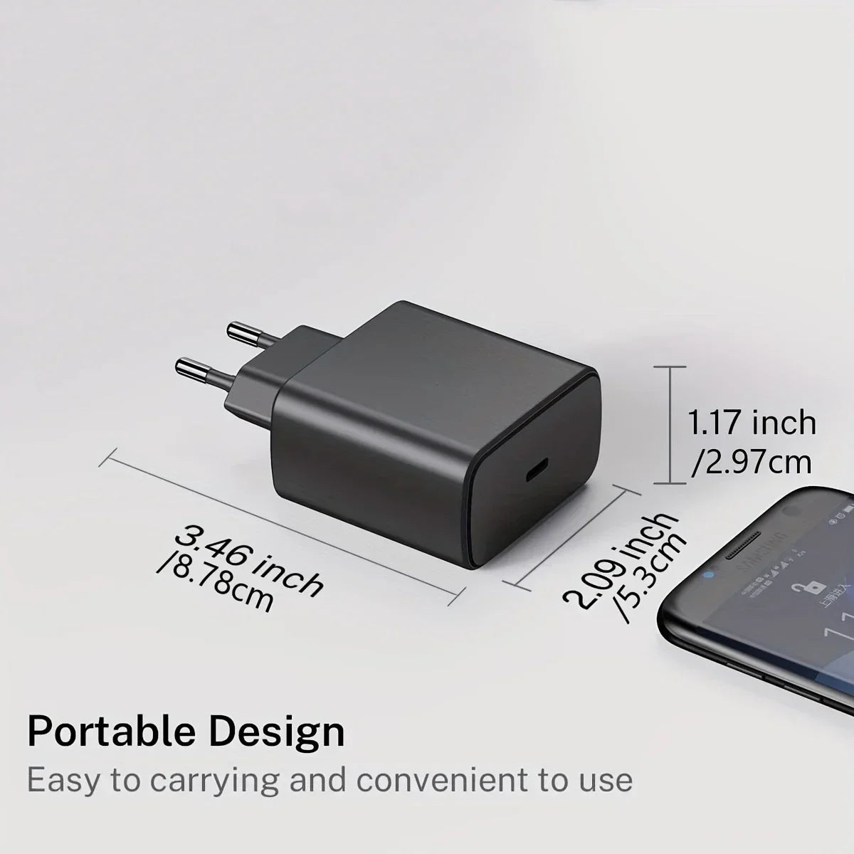 PD 45W USB-C Fast Charger — High-Speed Wall Adapter for Samsung Galaxy S24/S23 Ultra, Note, iPhone 15, Xiaomi 14