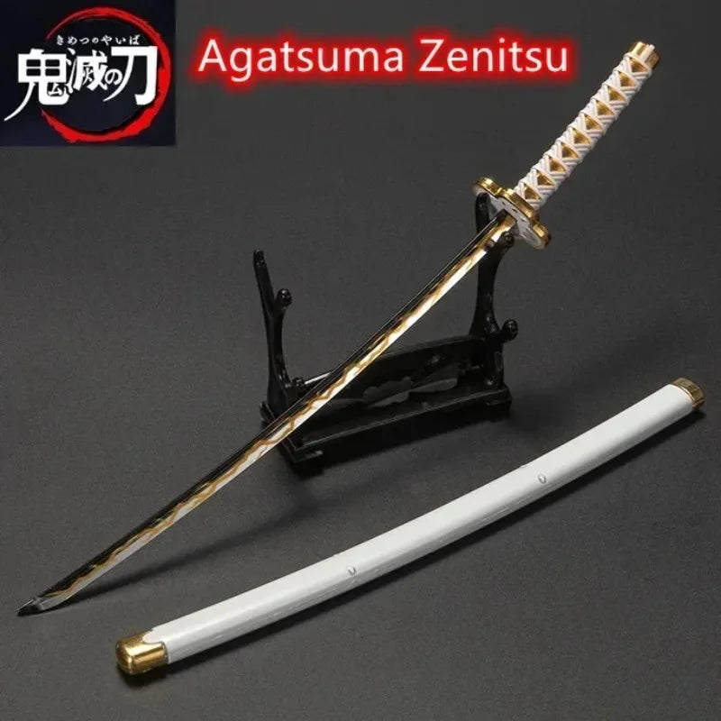 25cm Demon Slayer Metal Katana Sword Toy – Tanjirou Ghost Killer Anime Cosplay Prop & Home Decor Collection