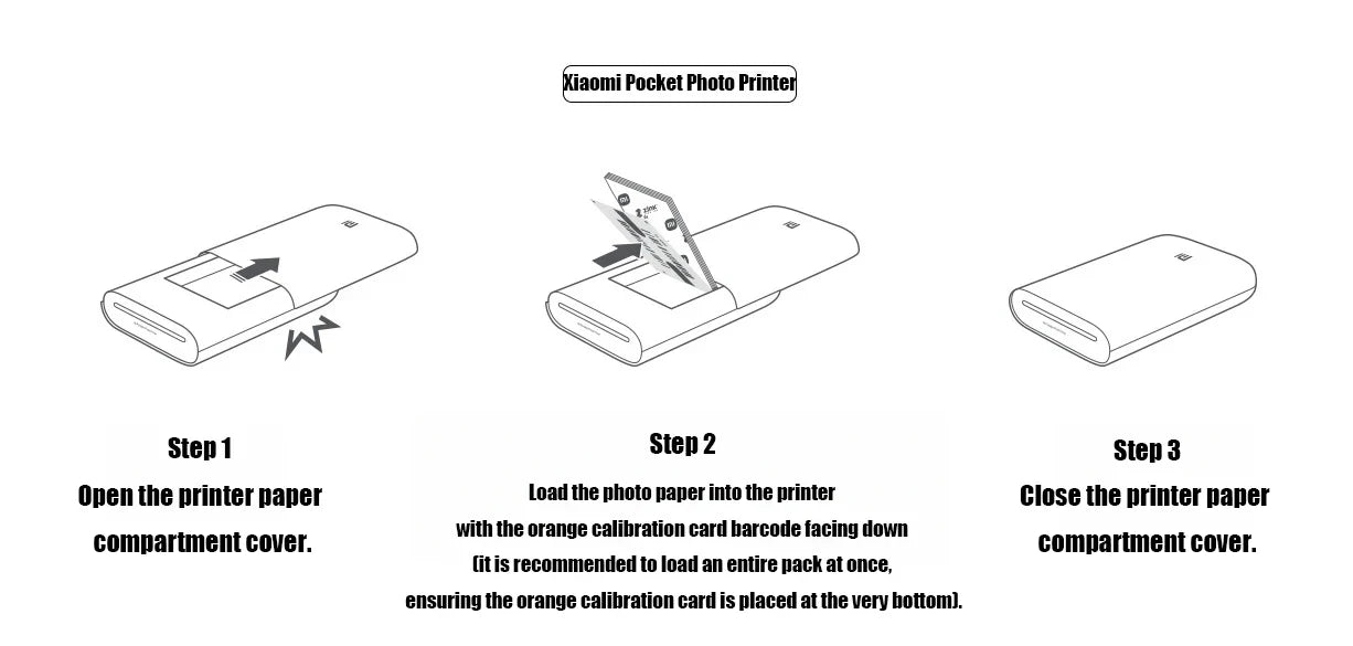 Original Xiaomi ZINK Pocket Printer Paper — 50 Self-Adhesive 3-Inch Sheets for Xiaomi Mini Photo Printer