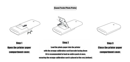 Original Xiaomi ZINK Pocket Printer Paper — 50 Self-Adhesive 3-Inch Sheets for Xiaomi Mini Photo Printer