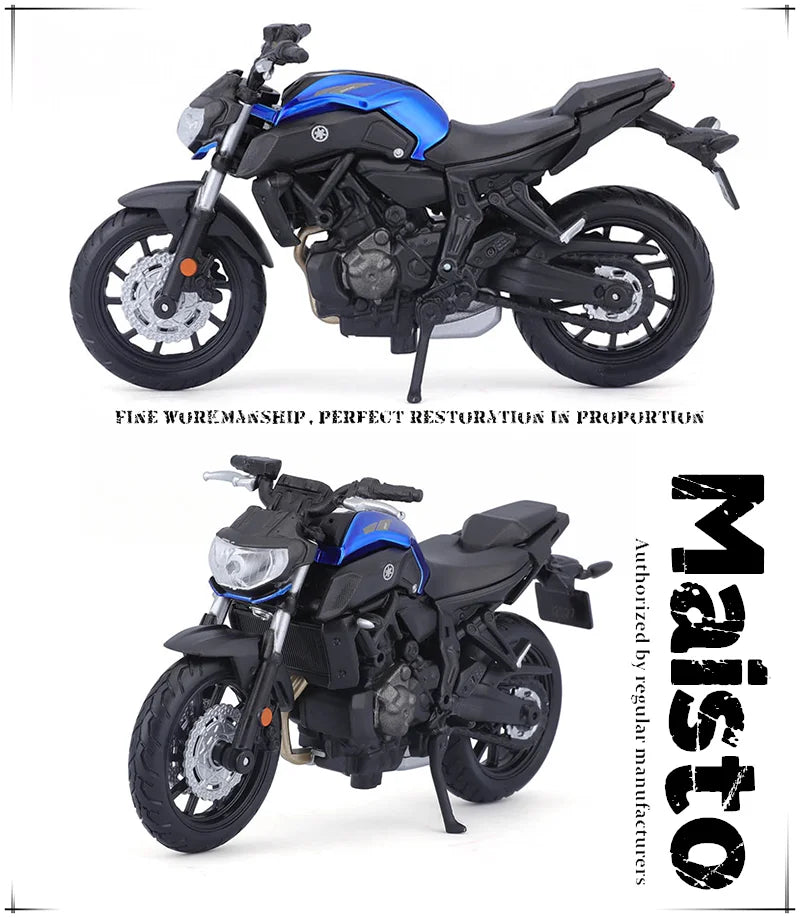 Maisto 1:18 Alloy Motorcycle Model – Yamaha MT-07/MT-10, Ducati, Kawasaki, KTM, Suzuki, BMW