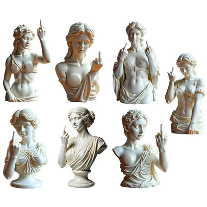 Vienna Goddess 3D Resin Statue — Funny Venus Figurine with Attitude, Home Decor Bust & Plaster Craft Sculpture