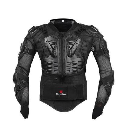 Motorcycle Jacket with Full Body Armor Set – Chest Armor Suit for Motocross Racing & Protective Moto Gear, Sizes S-5XL