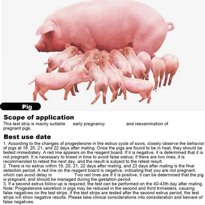 Pig Pregnancy Test Strips – Early Livestock Pregnancy Detection Tool for Swine Breeding & Farm Use Accessories