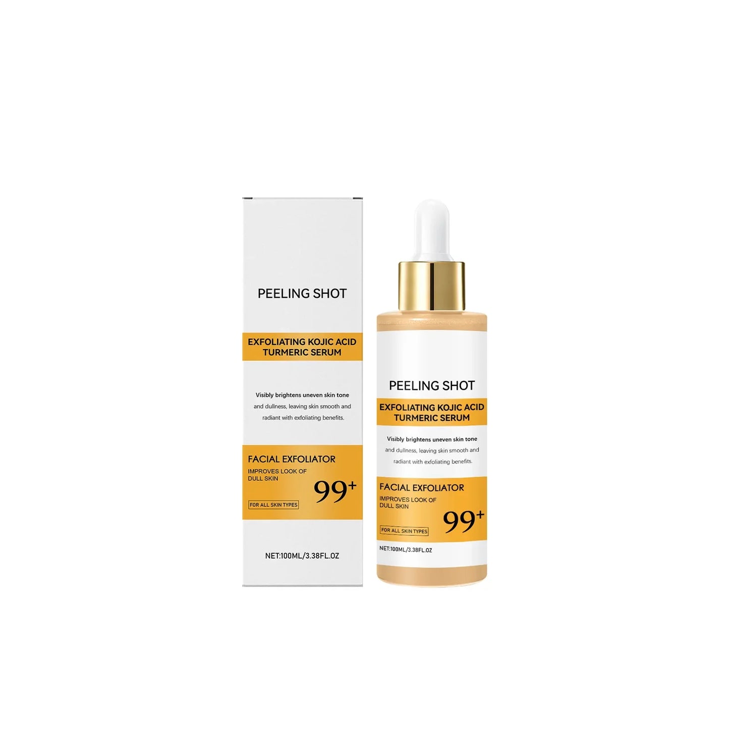Kojic Acid Turmeric Spray & Serum - Exfoliating Hydrating Skin Care Treatment for Smooth, Nourished Skin