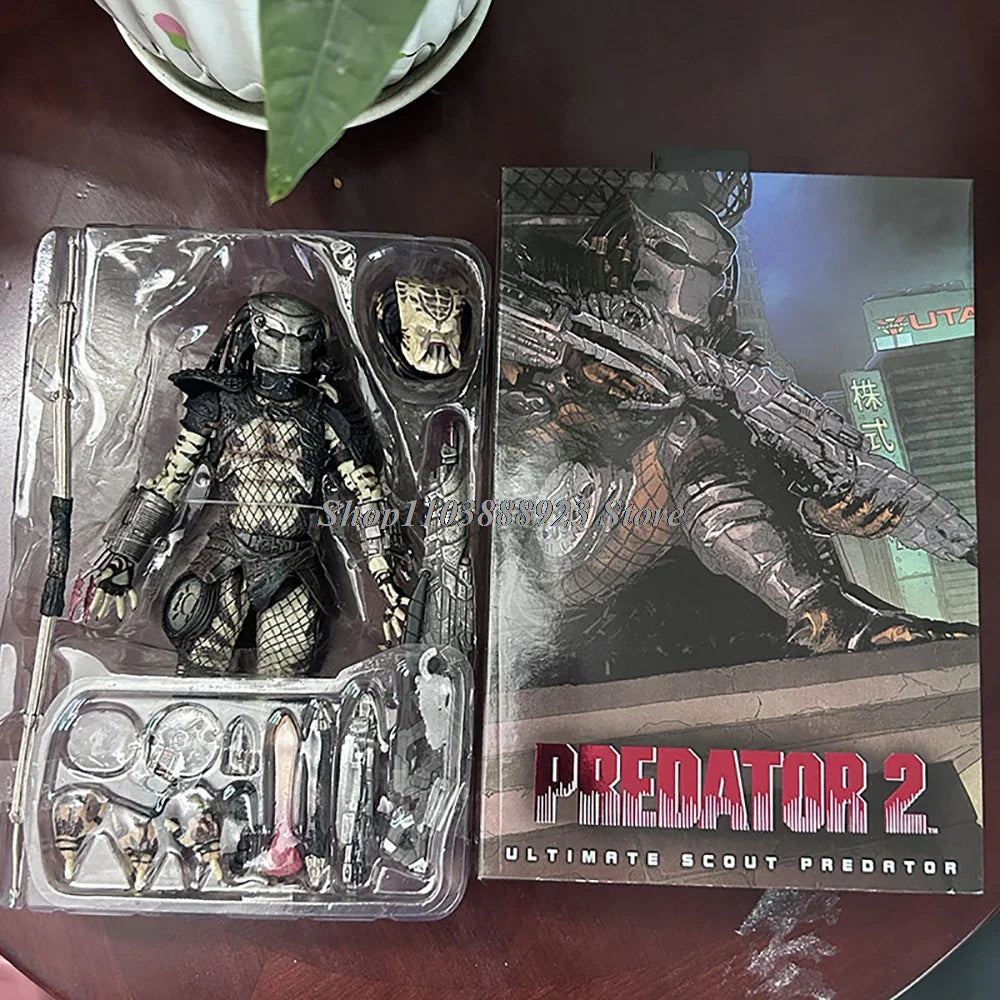 NECA Predator Ultimate Action Figure – Shaman, Elder, Armored & Jungle Hunter Snake Vision Alien Collectible Model Toy Gift