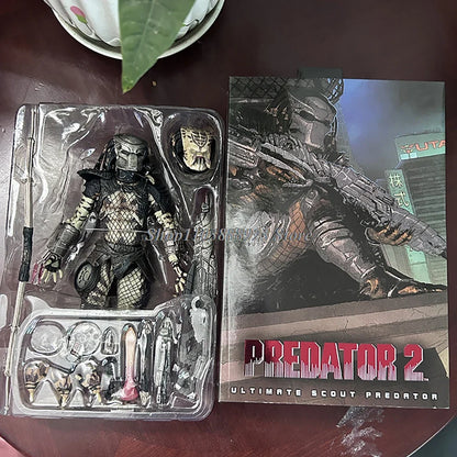 NECA Predator Ultimate Action Figure – Shaman, Elder, Armored & Jungle Hunter Snake Vision Alien Collectible Model Toy Gift