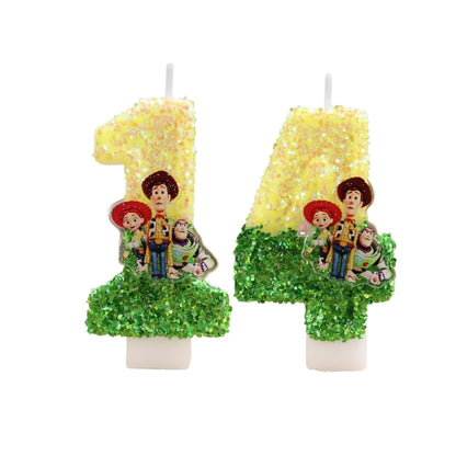 Toy Story Cartoon Number Candles 0-9 - Cute Kids Birthday Cake & Party Decoration Supplies