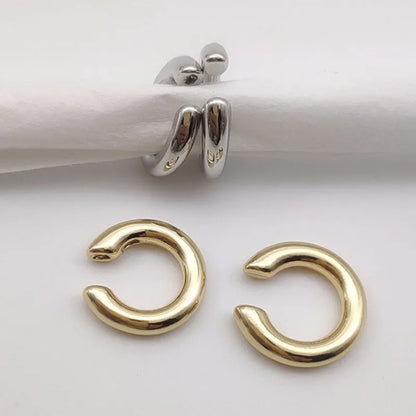 Unique Asymmetrical Round Cartilage Ear Clip: Metal Fake Piercing for Women & Girls - Fashion Ear Cuff Jewelry Christmas Gift