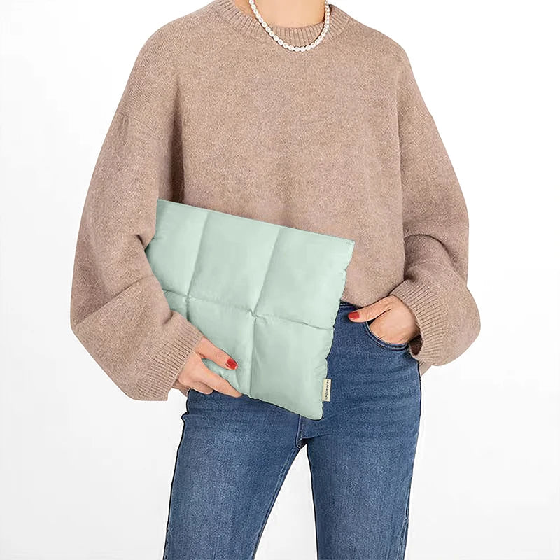 Comfy Puffy Laptop Bag 13-15 Inch — Shockproof, Ultra-Light Fluffy Notebook Sleeve for MacBook Air, Xiaomi, HP