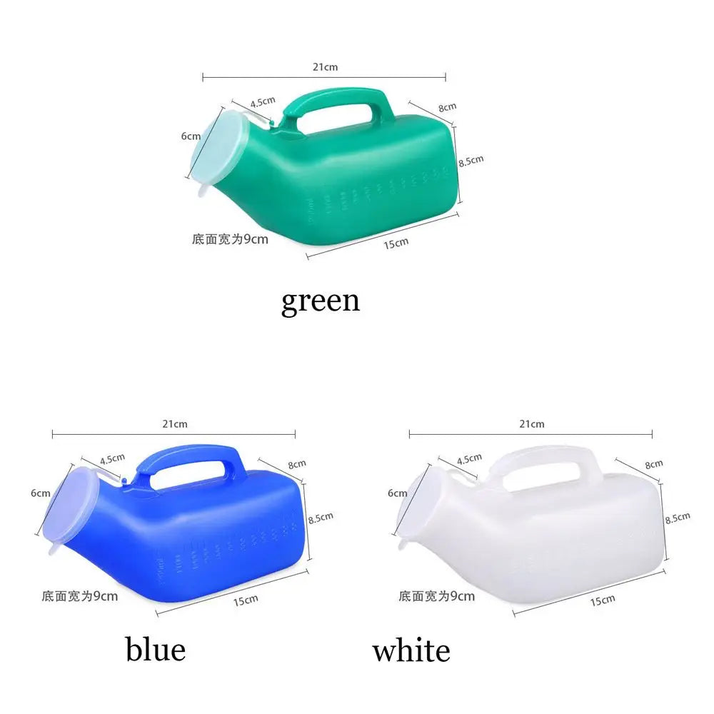 Portable 1200ml Men's Travel Urinal: Car, Camp, and Disability Urine Pee Bottle with Handle - Mobile Urinary Solution