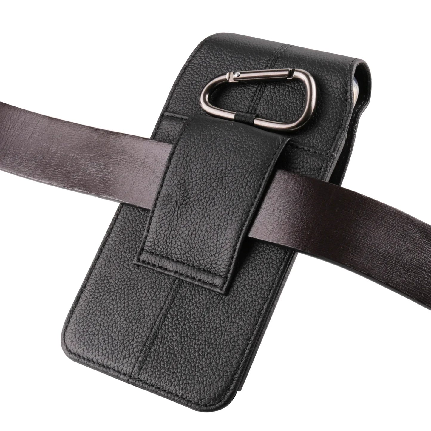 FULAIKATE First Layer Cowhide Phone Pouch - 6.1", 6.7", 7.2" Waist Bag for iPhone 13 Pro Max & Samsung Z Fold3