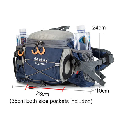 Outdoor Sports Waist Bag – Cycling, Camping, Climbing, and Hiking Men’s Backpack, Shoulder and Running Fanny Pack with Water Bottle Holder