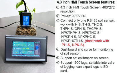 Soil Moisture, Temperature, Humidity, EC, pH & NPK Sensor - 4-20mA, 0-5V, RS485 Modbus for Accurate Soil Measurement