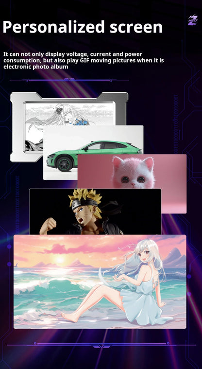 HMLAB ZNEO Gaming USB Hub – 2-to-3 Port with 8K Hz, Independent Power & Screen for Gaming Desk Setup