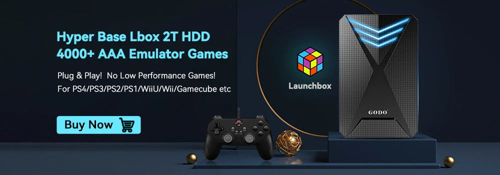 3TB Portable Gaming HDD – 17,300+ AAA/3D/Retro Games for PS4/PS3/PS2/Switch/Wii with LaunchBox/Retrobat/Playnite