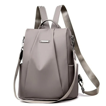 Multi-Functional Women's Nylon Backpack - Waterproof, Lightweight, Large Capacity with Detachable Shoulder Strap