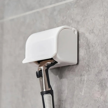 Black/Grey Shower Shaver & Electric Toothbrush Holder – Easy-Install Space-Saving Bathroom Organizer