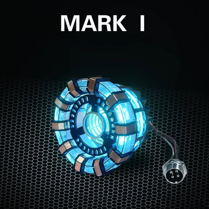 Avenger Iron Man MK1 Arc Reactor – Tony Stark Heart of Mark Figure with LED Light, 1:1 Cosplay Toy Chest Lamp for Kids Gift