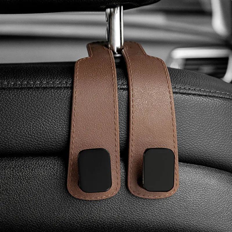 Car Headrest Hooks for Bags – Seat Back Organizer Holder Clips for Auto Storage and Fastening
