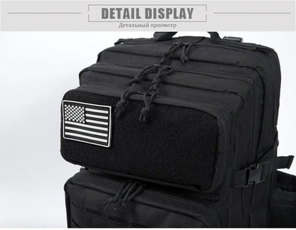 QT&QY 25L/45L Tactical Backpack – Outdoor Survival & Hiking Rucksack for Men & Women, Bug Out Bag with Bottle Holder