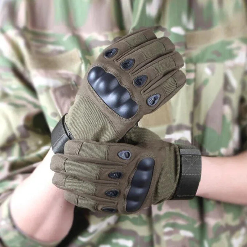 Tactical Motorcycle Gloves for Men & Women – Knuckle Protection, Full Finger Hunting, Shooting, & Cycling Bike Gloves