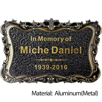 Personalized Memorial Plaque – Custom Engraved Grave Marker for Loved Ones or Pets (Dog & Cat), Remembrance Plaques