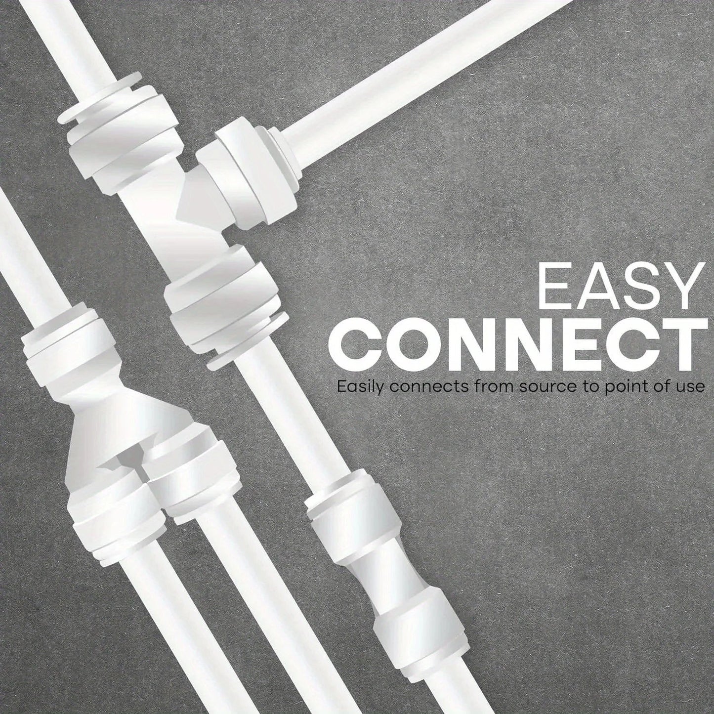 1/4" Water Pipe for RO & DI Systems – 5/10/20m Quick Connect Tubing for Filtration & Fish Tanks