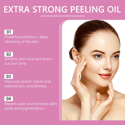 30/110ml Super Strength Yellow Peeling Oil – Brightening & Exfoliating Body Oil for Even Skin Tone & Moisturizing Care