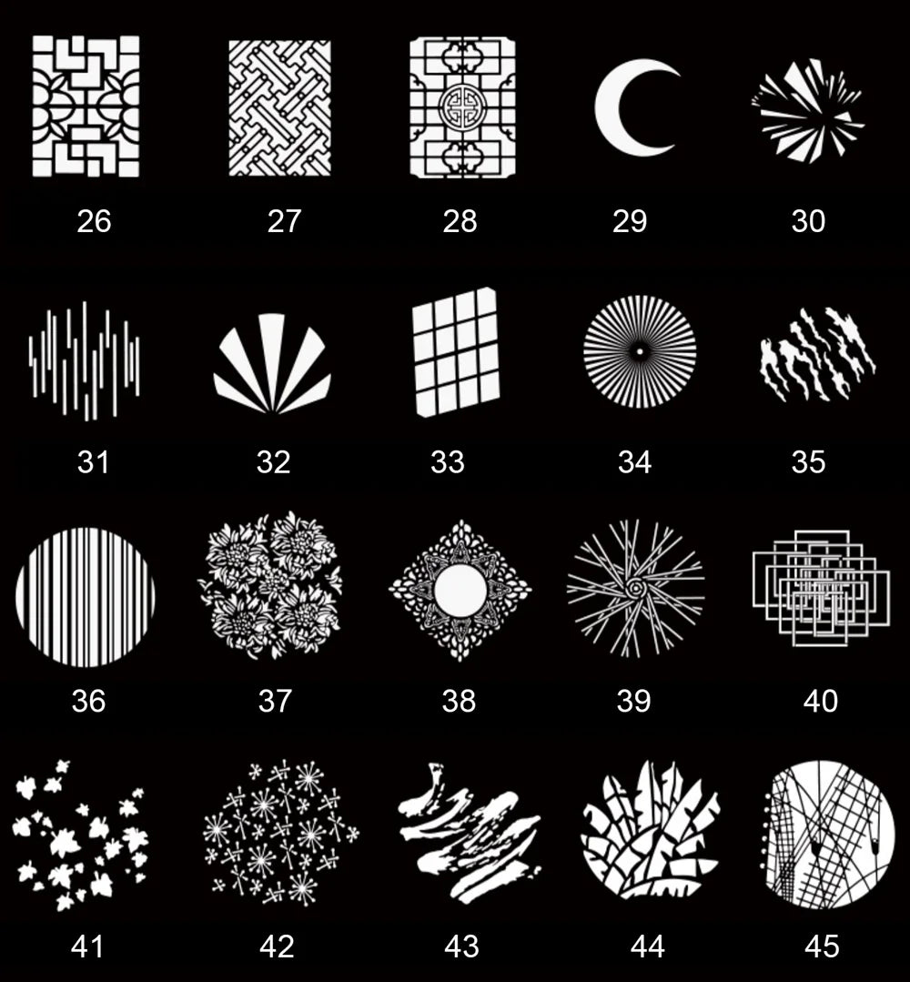 SOONPHO OT1 Graphic Cards – Optical Condenser Background Projection DIY Shade for Godox LED Lights