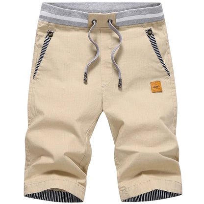 Men’s Summer Cotton Casual Shorts – Linen Bermuda Beach Shorts Plus Size 4XL Fashion Joggers