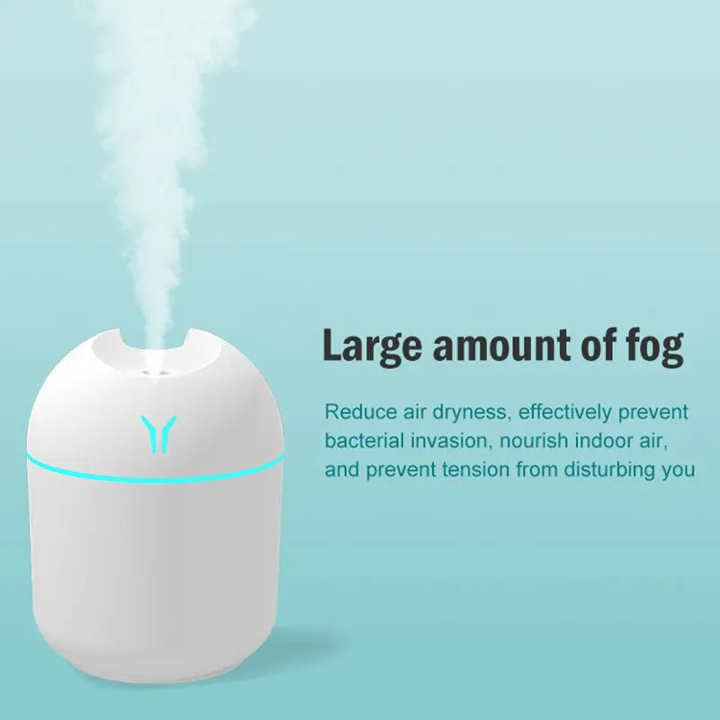 Small Y Humidifier: USB Mute Aromatherapy Desk Bedroom Desktop Portable Large Spray Car Purifier