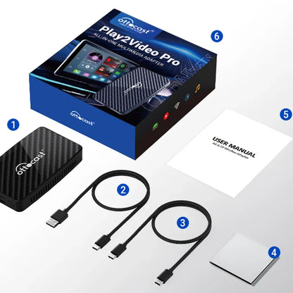 OTTOCAST Play2Video Pro AI Box – Wireless CarPlay & Android Auto Adapter with YouTube, Netflix, IPTV for 98% of Cars