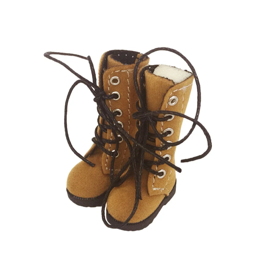Tilda 3.2cm Doll Boots — 1/6 Mini Leather Shoes for Blythe, Azone & BJD Dolls
