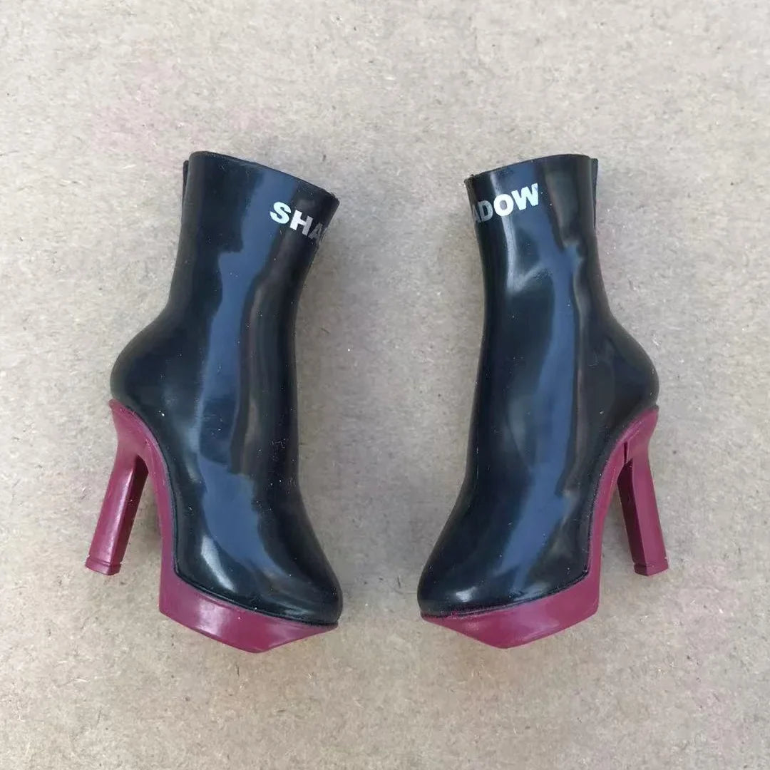 Rainbow Doll Shoes – Boots, Sandals & High Heels for DIY Doll Dressing in Black, Green & Red