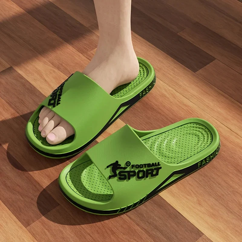 2025 Men’s Summer Slippers – Soft PVC Outdoor Sports Sandals, Thick Anti-Slip Cool Beach & Home Slides