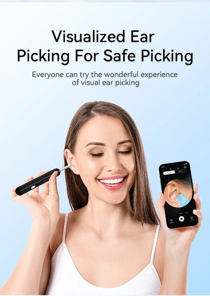Visual Ear Wax Cleaner with Camera – Safe Earwax Removal Endoscope, 5M Luminous Otoscope & Ear Cleaning Tools for Ear Care