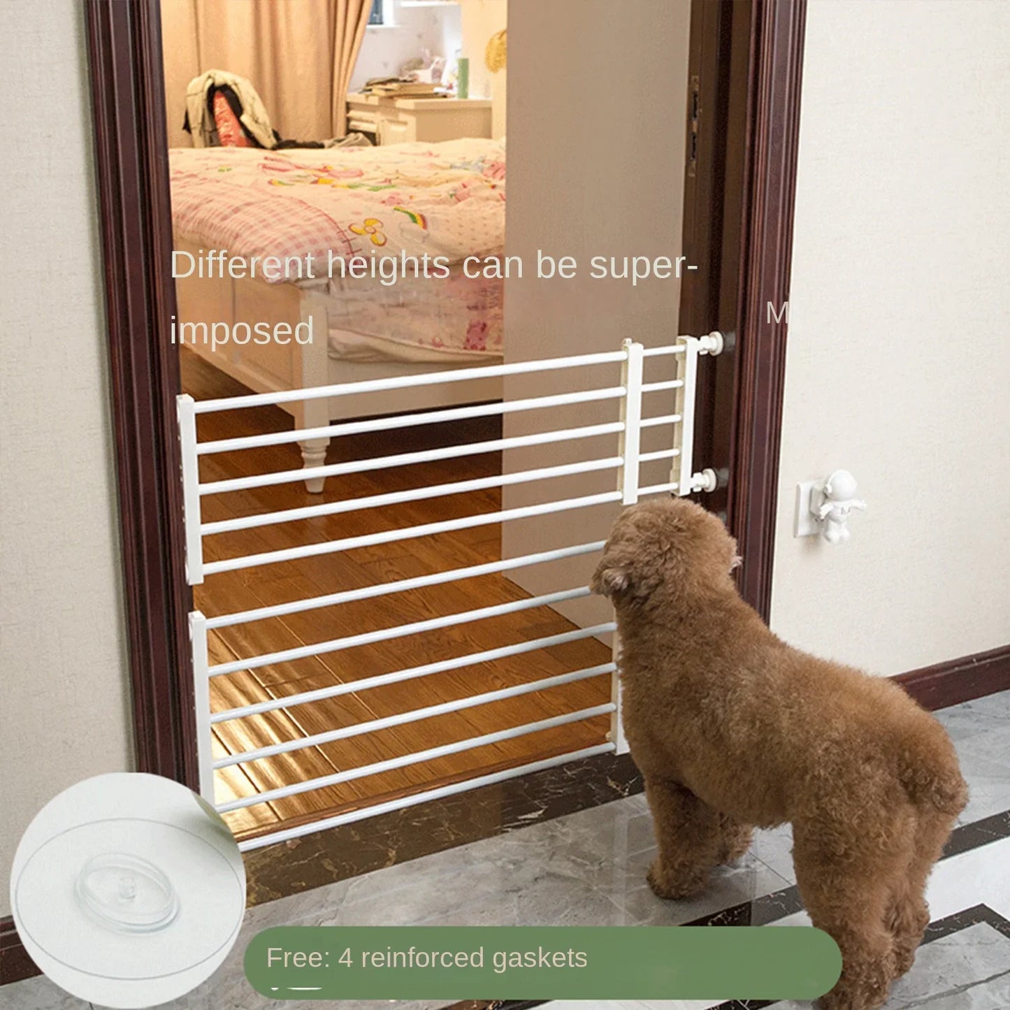 Pet Fence Barrier Gate — Indoor Safety Fence for Small & Medium Dogs, Prevents Pets from Entering Rooms