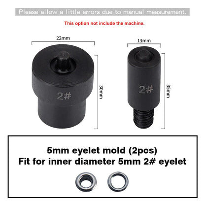 WUTA Manual Button Installation Tool – Mute Punching for Mushroom Rivets & Eyelets, DIY Hand Pressing Tool (With/Without Machine)